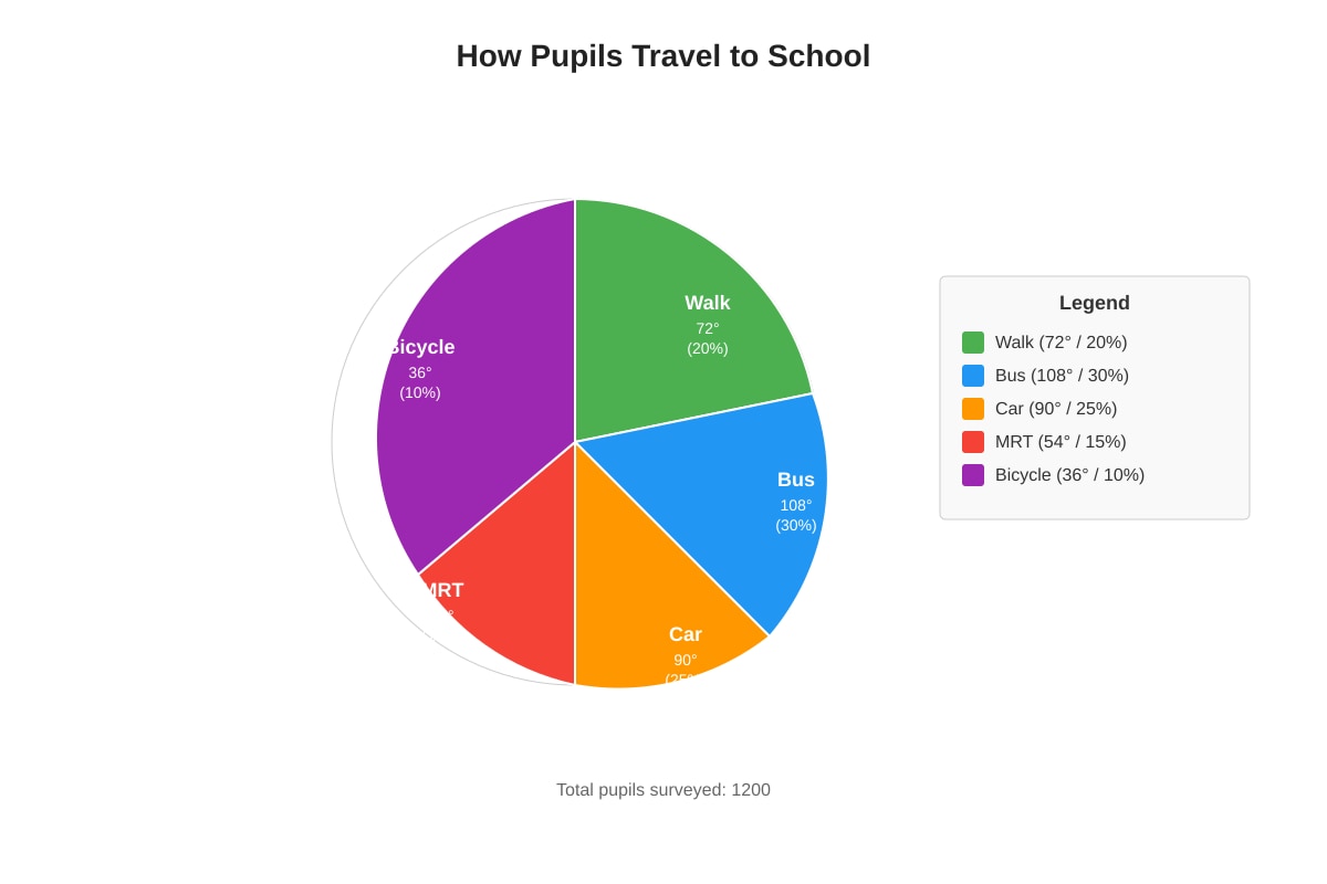 Pie Chart for Q19 (P6 Maths)