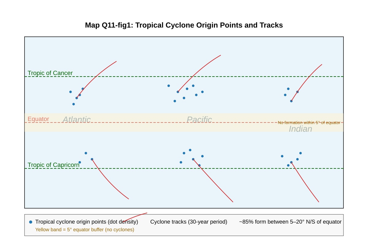 Map for Q11 (ALEVEL Geography H1)
