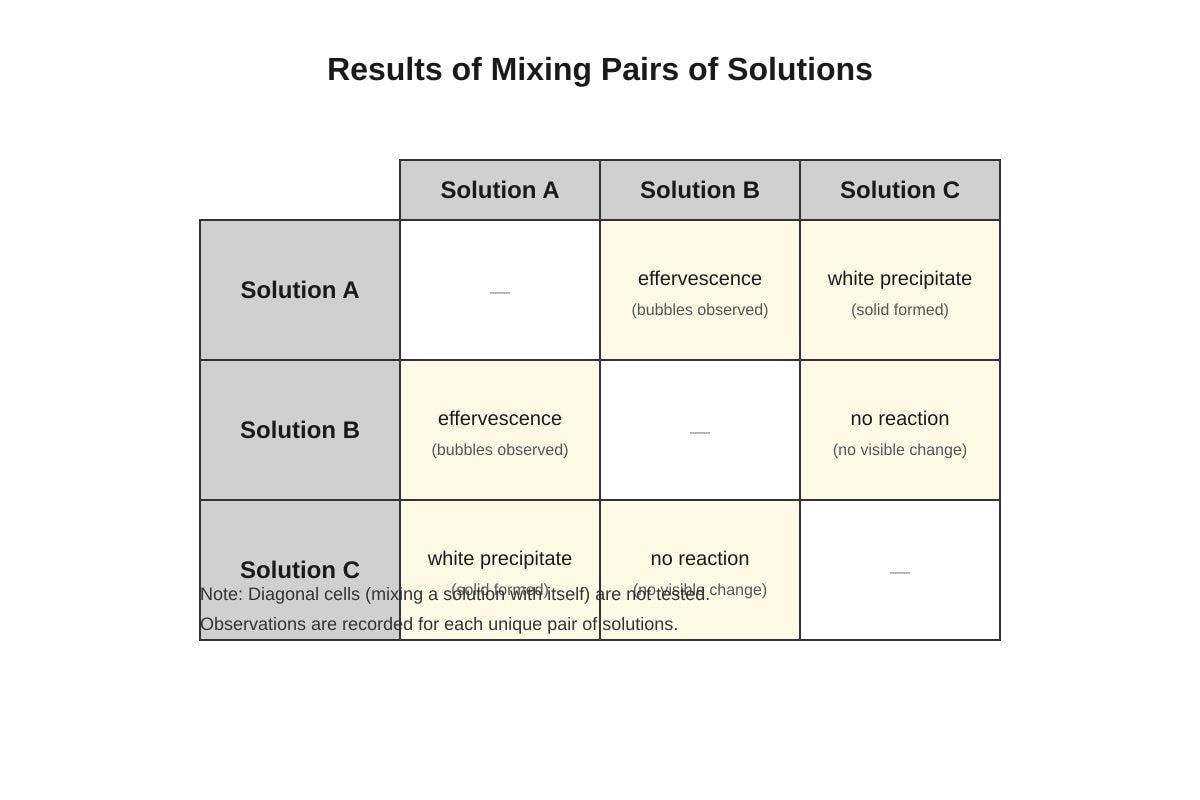 Table for Q10 (SEC3 Chemistry)
