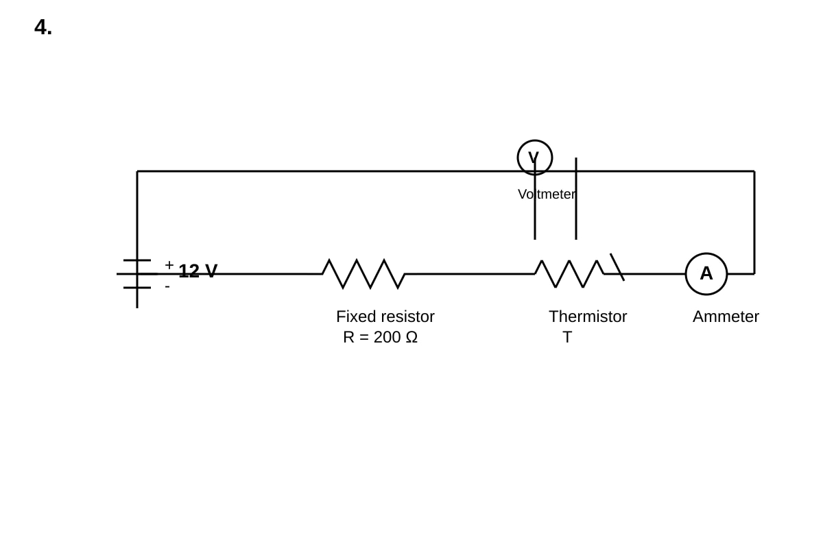Circuit Diagram for Q4 (SEC3 Combined Science)