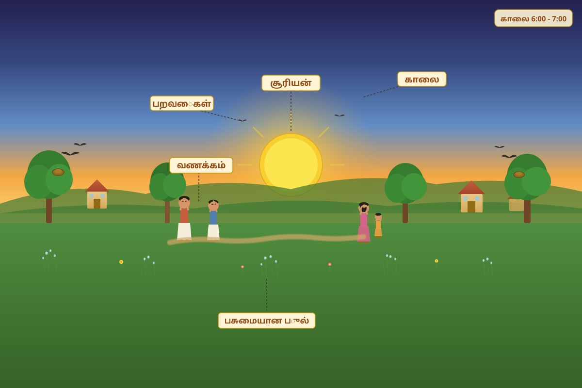 Illustration for Q21-Q25 (P3 Tamil)