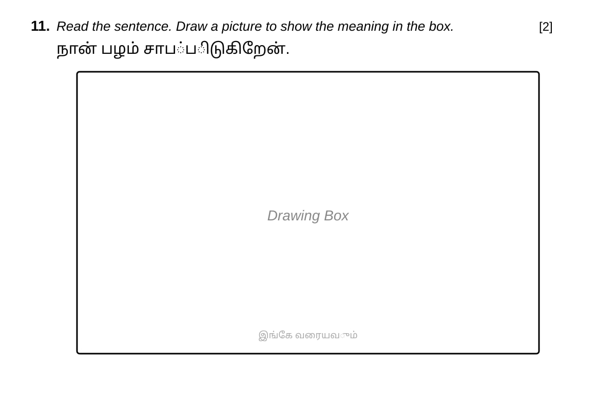 Figure for Q11 (P1 Tamil)