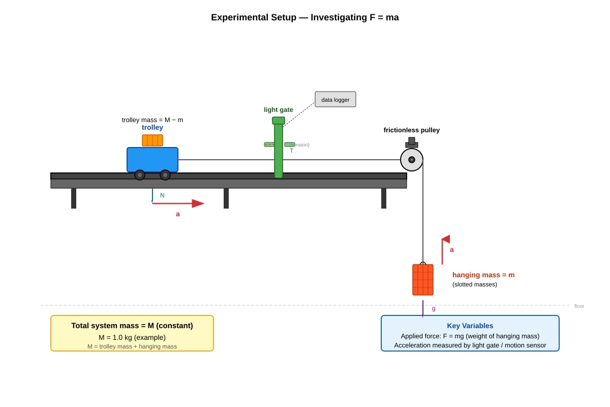 Experimental Setup for Q17 (ALEVEL Physics H2)
