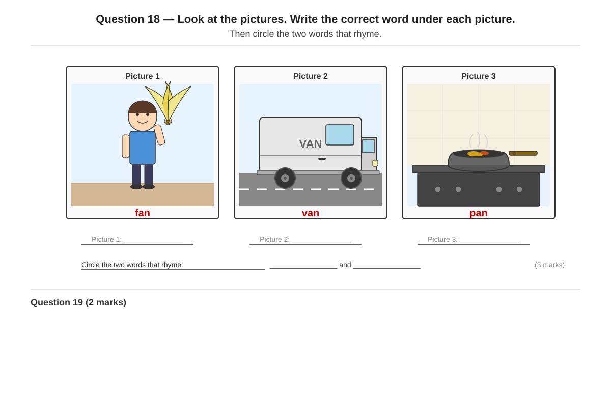 Diagram for Q18 (P1 English)