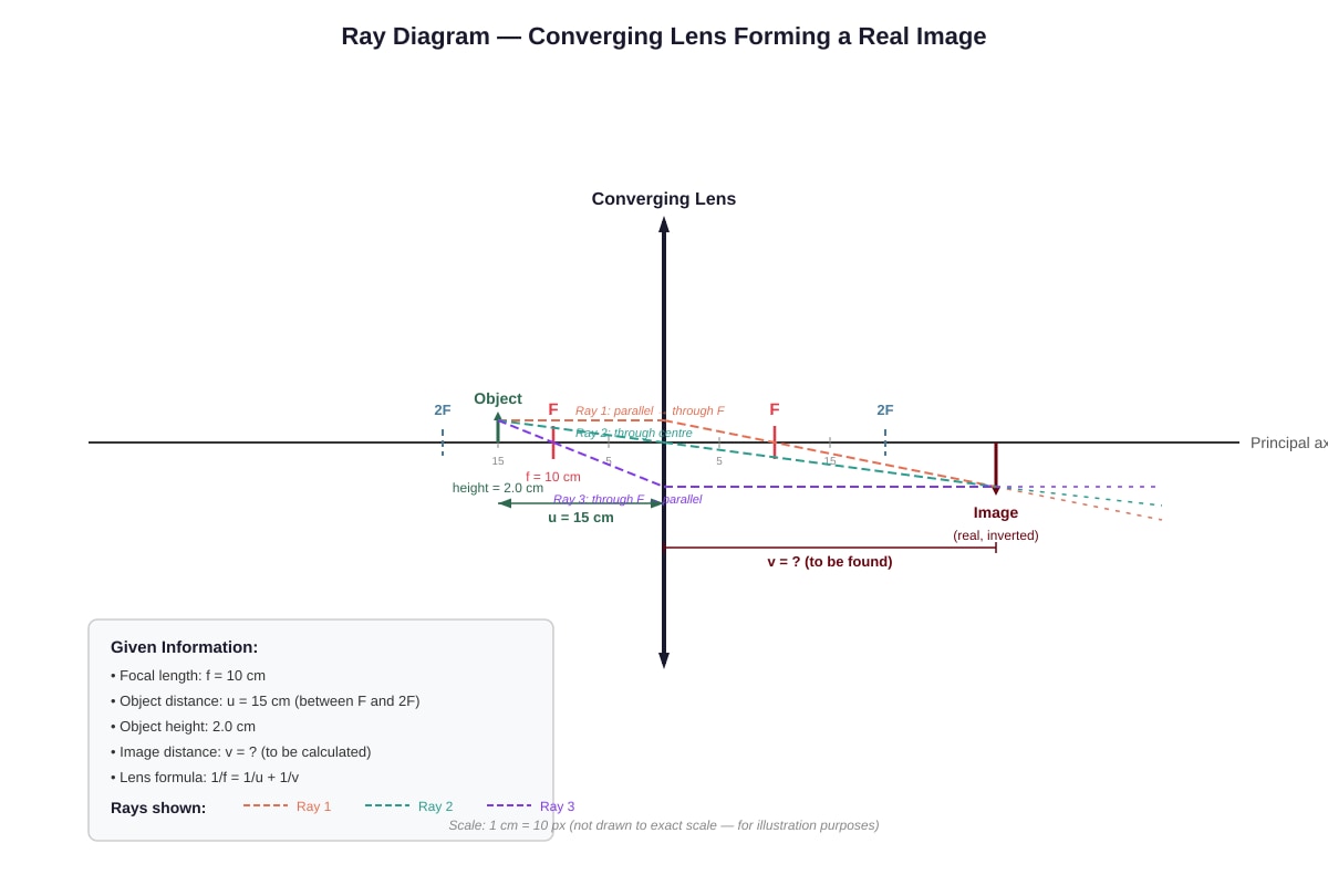 Ray Diagram for Q16 (SEC3 Combined Science)