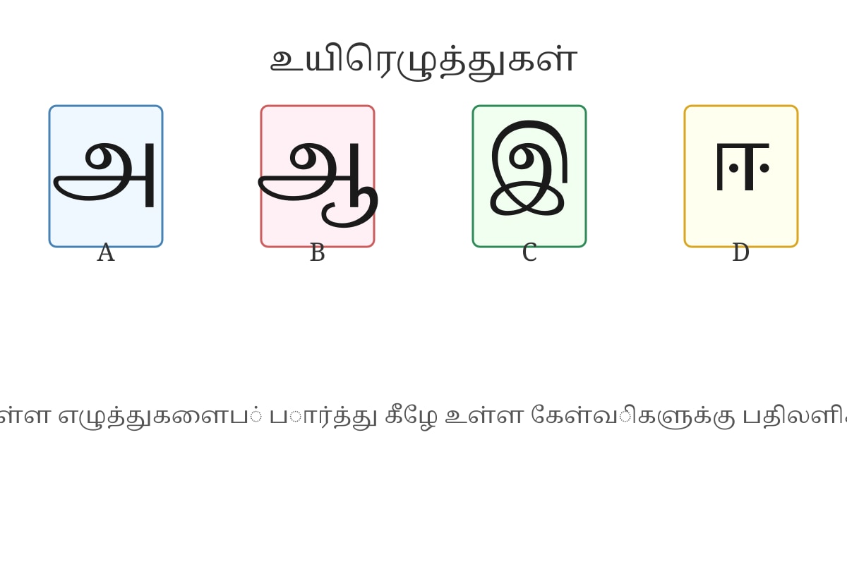 Diagram for Q1-Q5 (P1 Tamil)